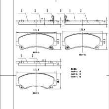 D8629 china auto parts manufacturer wholesales 182082 auto brake pads for ISUZU D-MAX